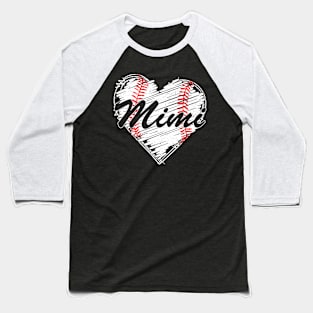 Baseball Mimi Retro Heart Baseball Grandma Mother's Day Baseball T-Shirt